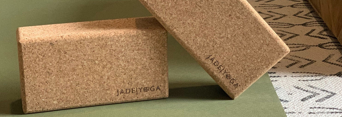 Jade Yoga Cork Yoga Block Standard 4 Inch at