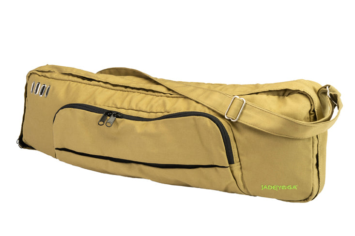  Yoga Mat Bag - The Only Free Trade Certified Carrier Tote Made  With GOTS Certified Organic Cotton Canvas - Eco Friendly with Full Zipper,  Adjustable Carry Strap, & Pockets for