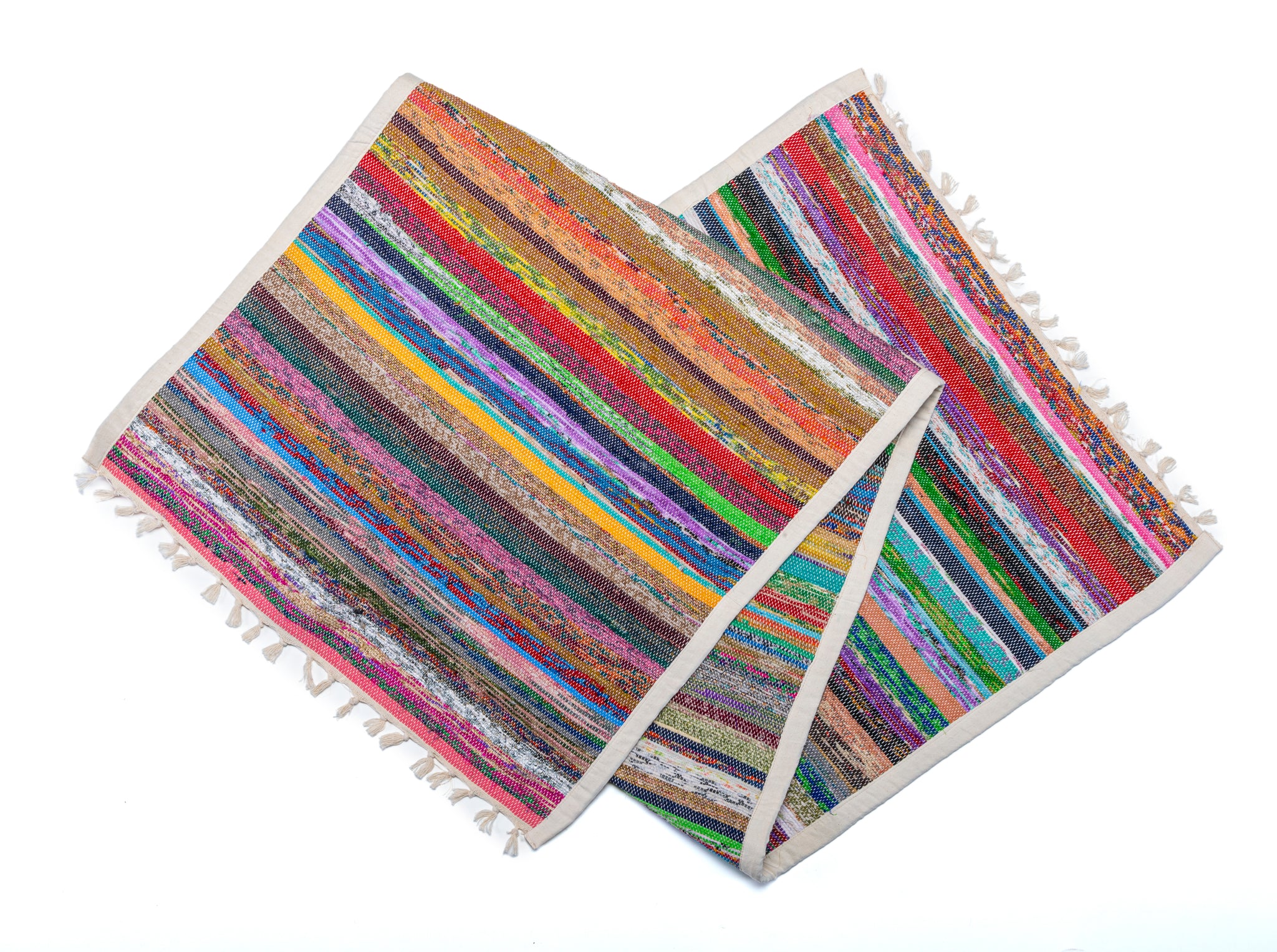 recycled sari rugs - JadeYoga 